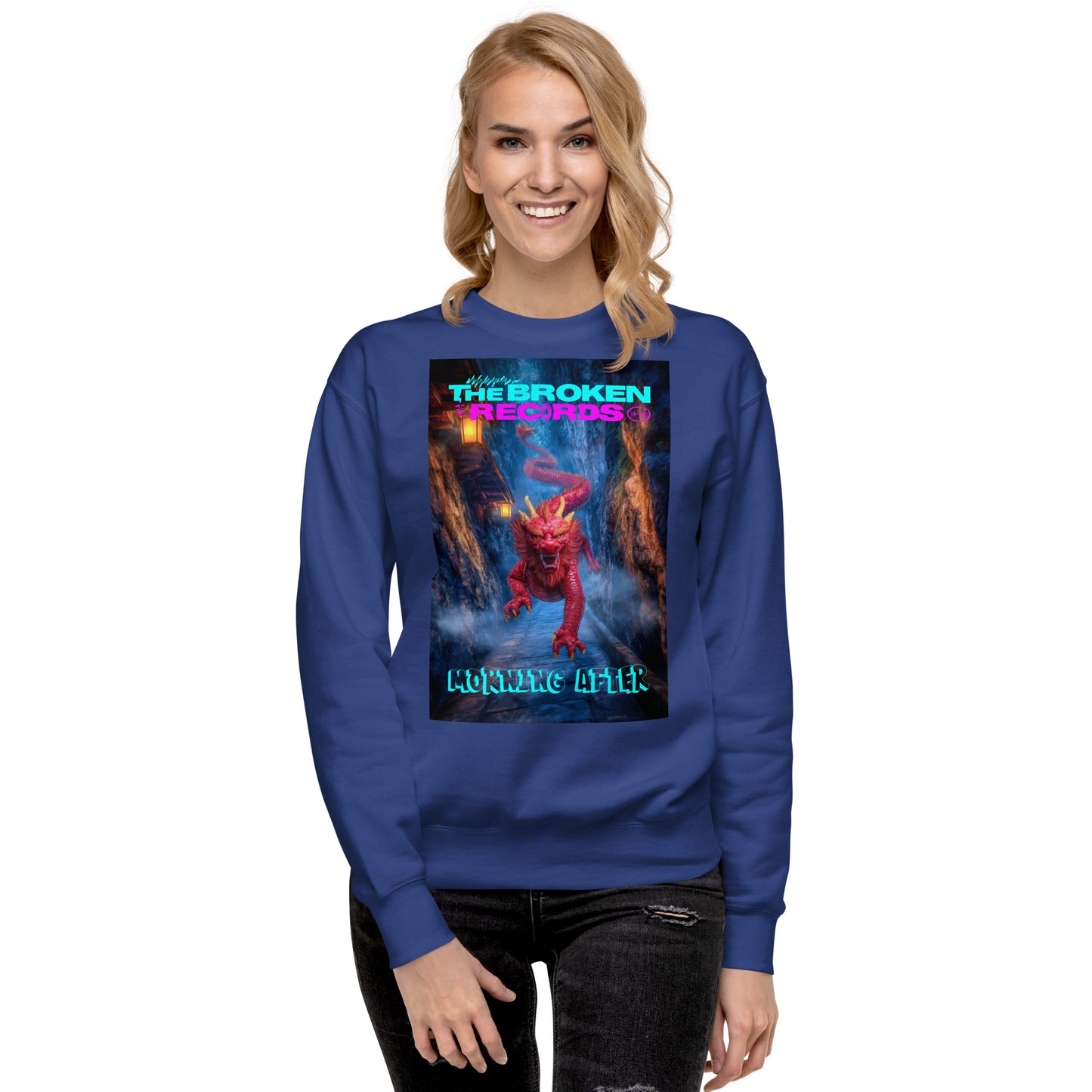 Morning After Red Dragon 3 Rock Band Unisex Premium Sweatshirt - Royal Blue