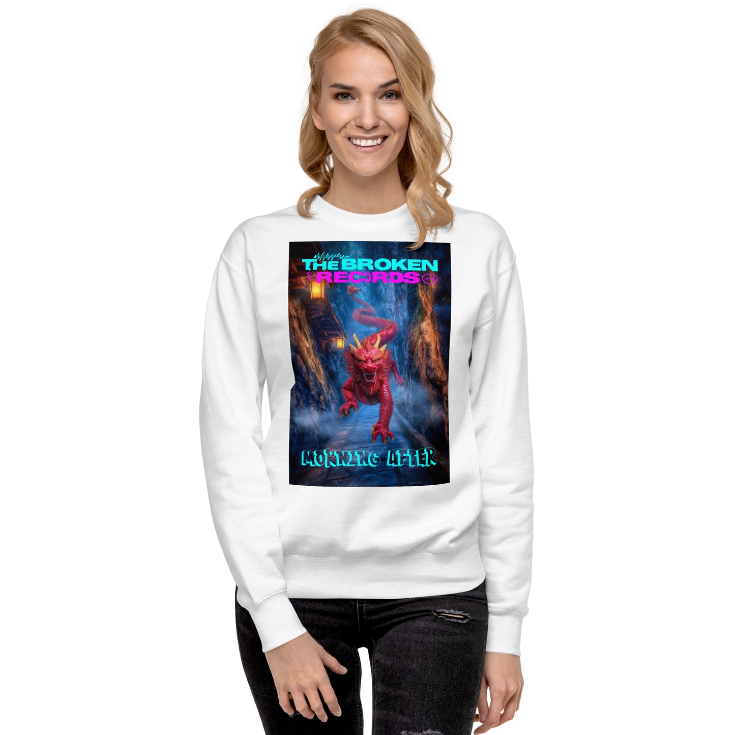 Morning After Red Dragon 3 Rock Band Unisex Premium Sweatshirt - White