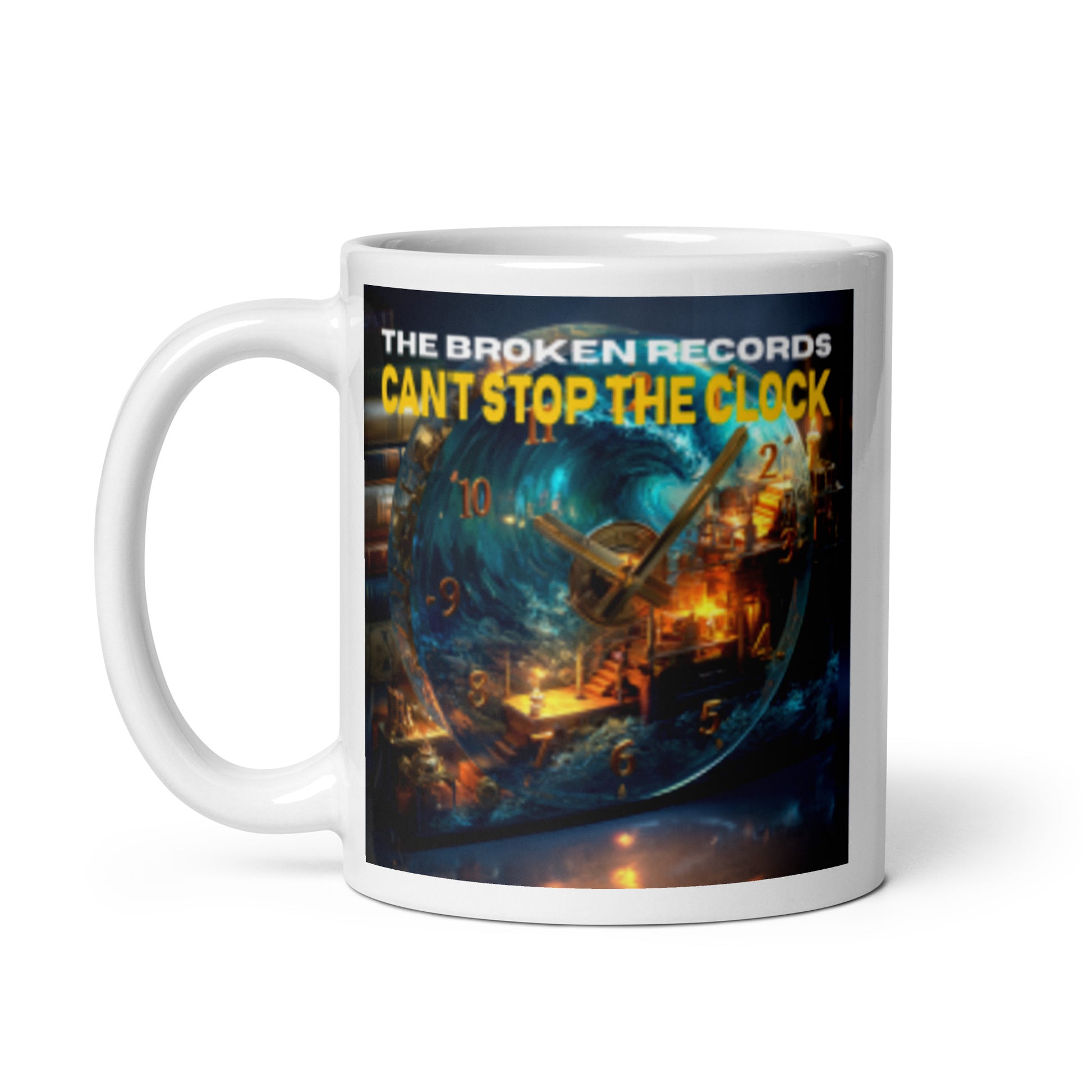 Can't Stop the Clock 1 - White Glossy Mug
