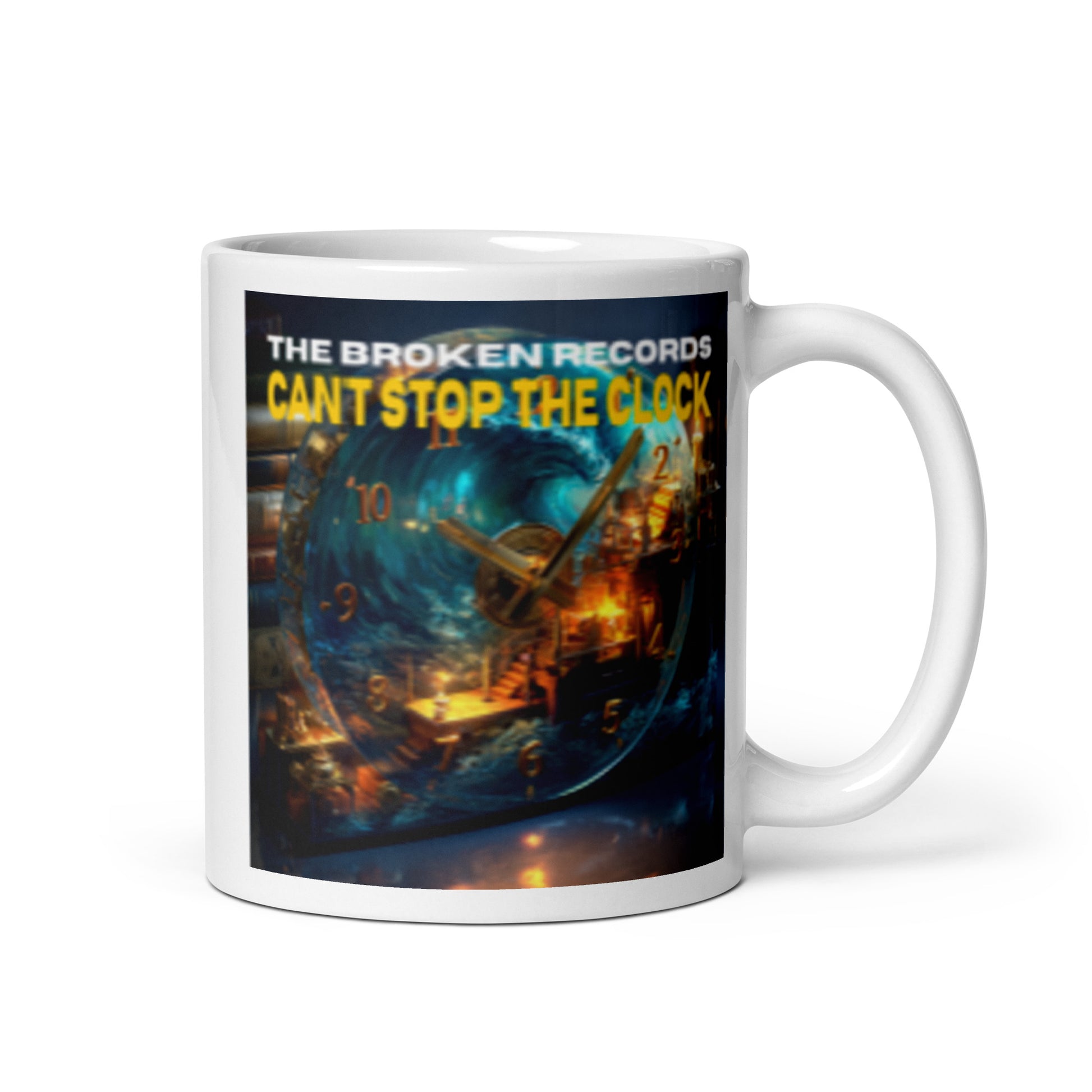 Can't Stop the Clock 1 - White Glossy Mug