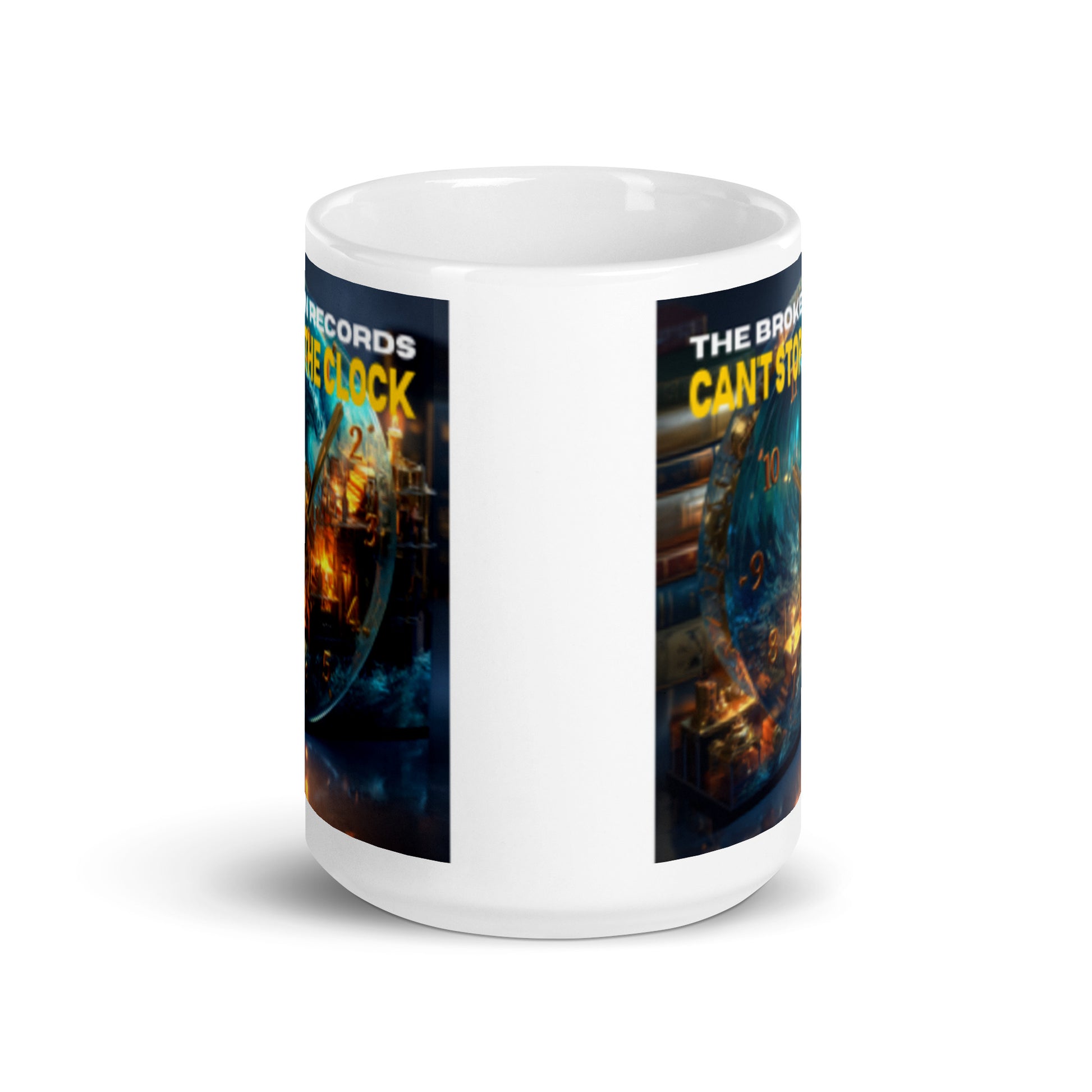 Can't Stop the Clock 1 - White Glossy Mug