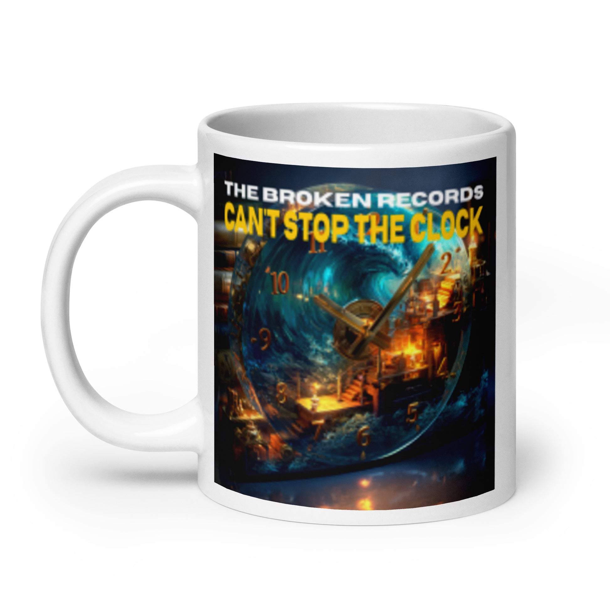Can't Stop the Clock 1 - White Glossy Mug