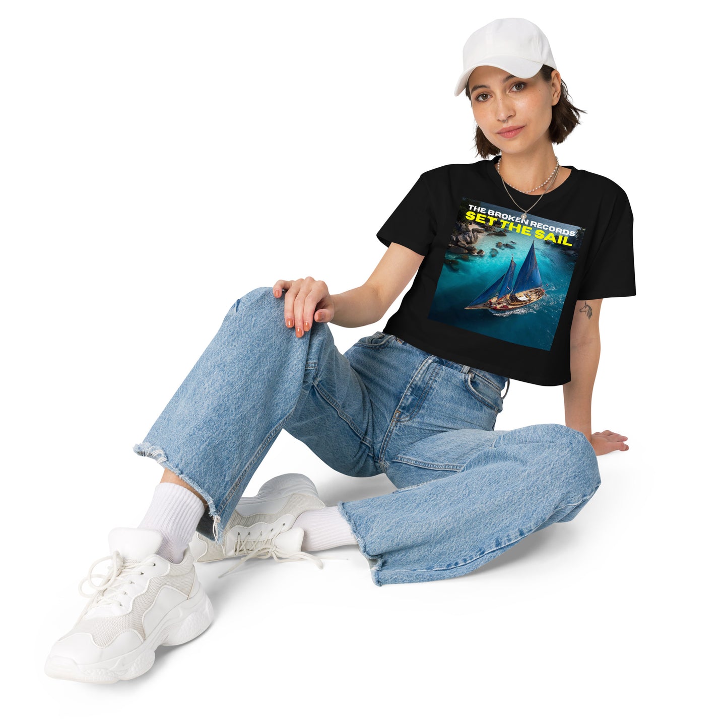 Set the Sail Women’s Crop Top - Black 