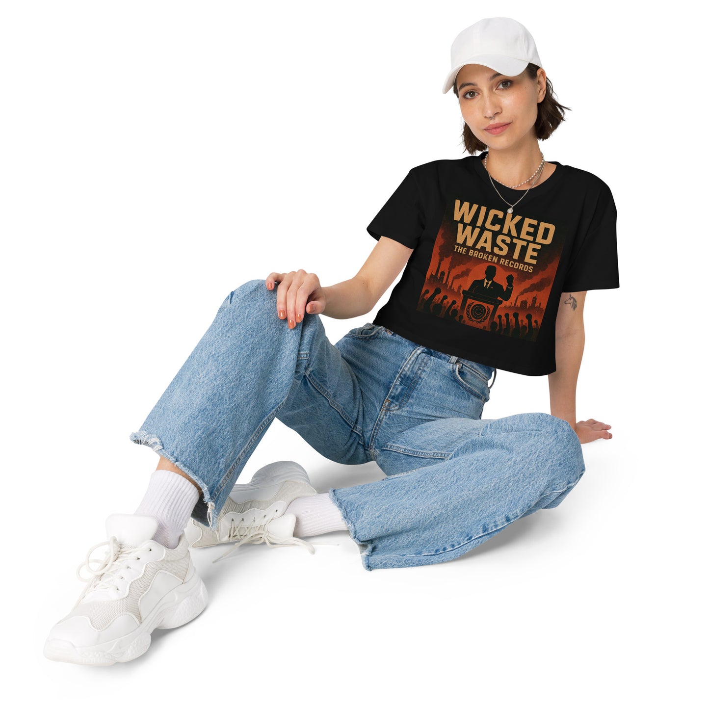 Wicked Waste Women’s Crop Top - Black 