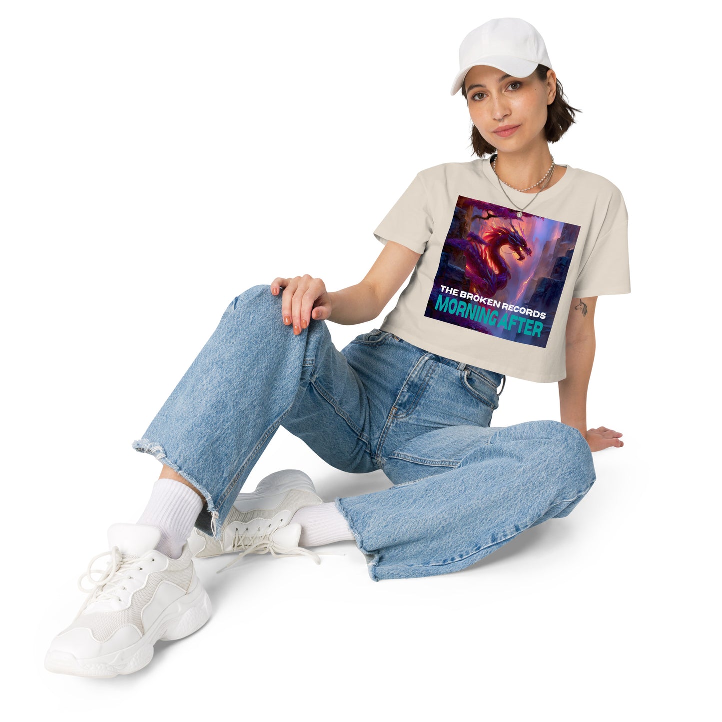 Morning After Red Dragon 2 Women’s Crop Top - Bone 