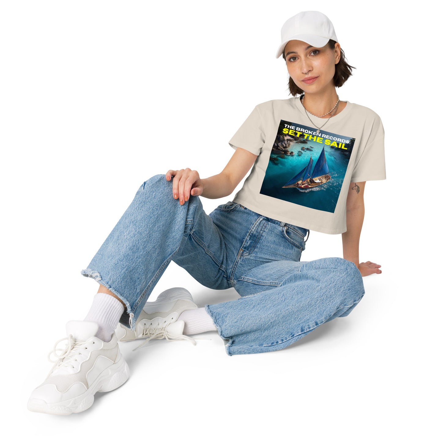 Set the Sail Women’s Crop Top - Bone 