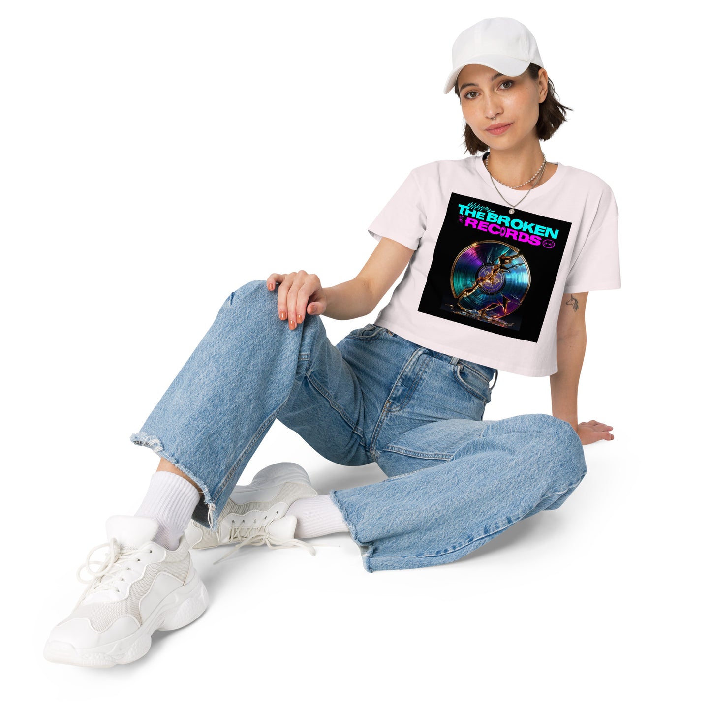 The Broken Records Album Women’s Crop Top - Orchid 