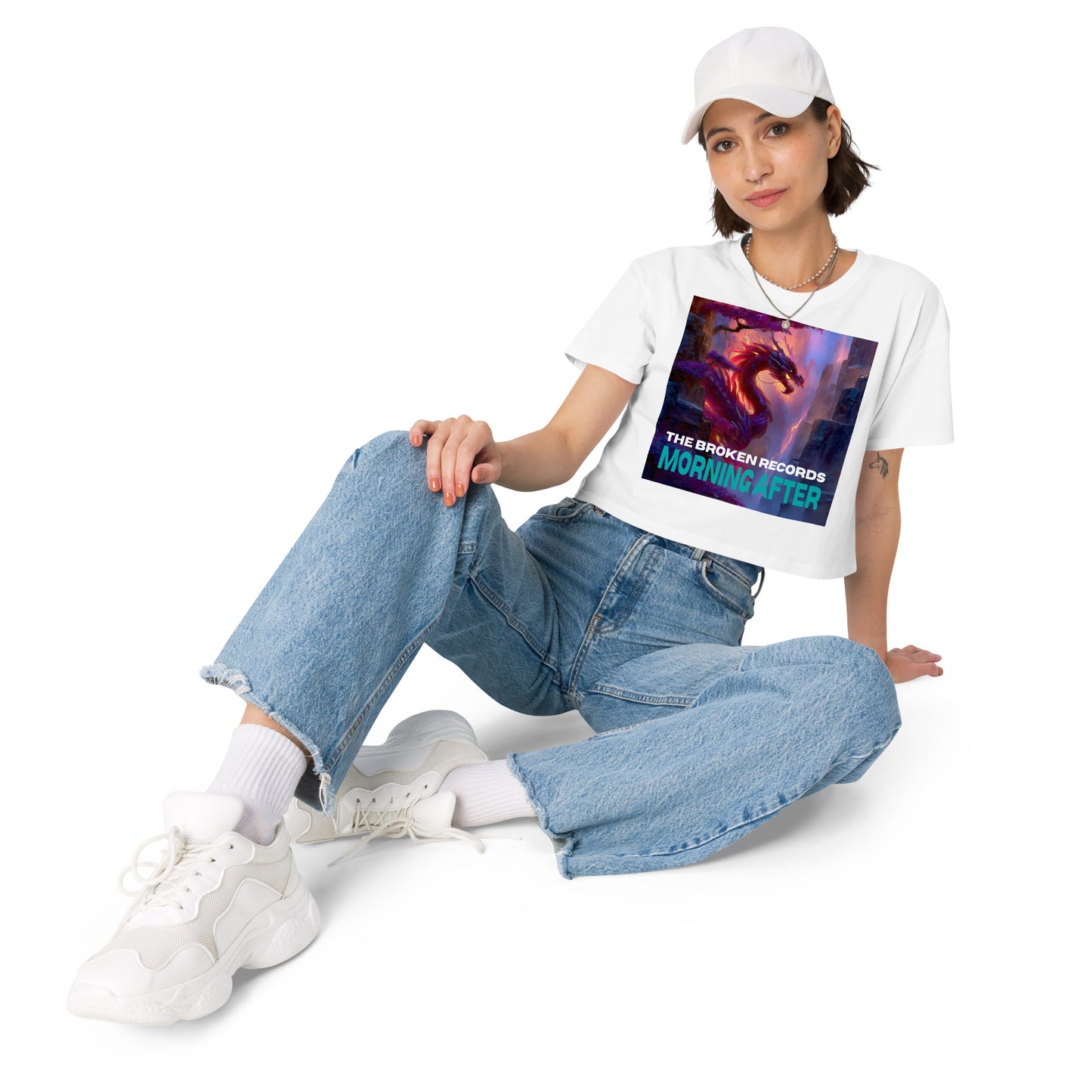 Morning After Red Dragon 2 Women’s Crop Top - White 