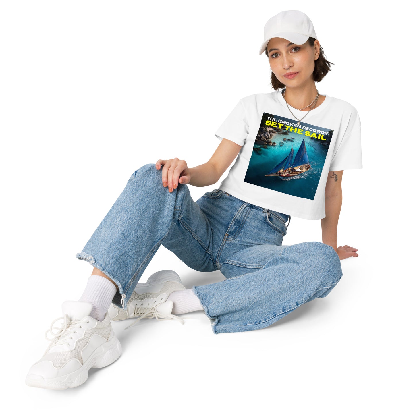 Set the Sail Women’s Crop Top - White 