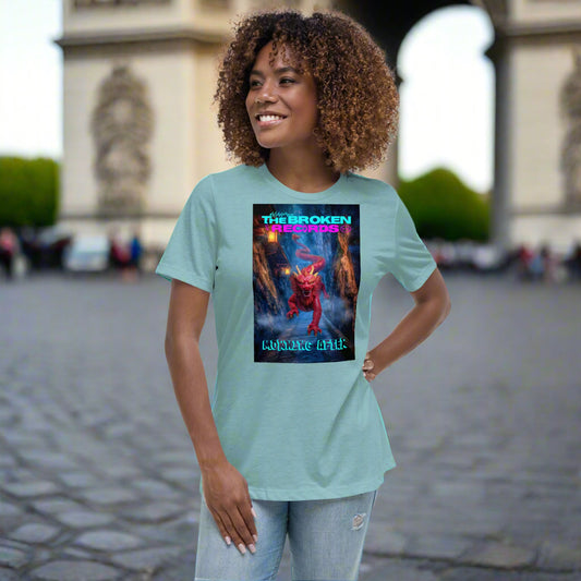 Morning After Red Dragon 3 Women's Relaxed Rock Band T-Shirt - Heather Blue