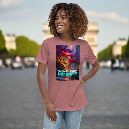Morning After Red Dragon 1 Women's Relaxed Rock Band T-Shirt - Heather Mauve