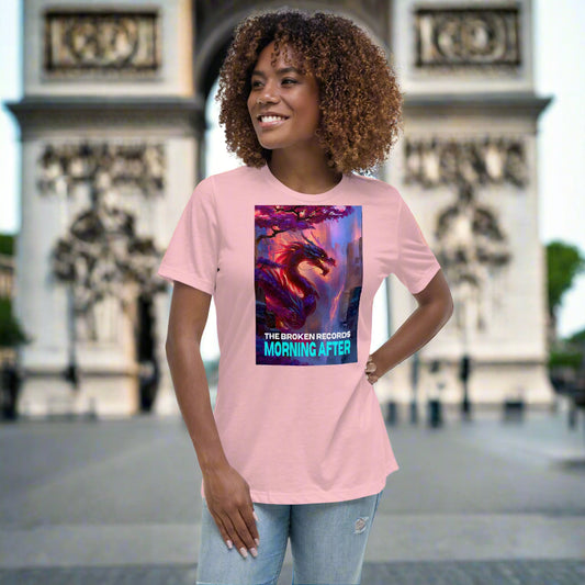 Morning After Red Dragon 2 Women's Relaxed Rock Band T-Shirt - Pink