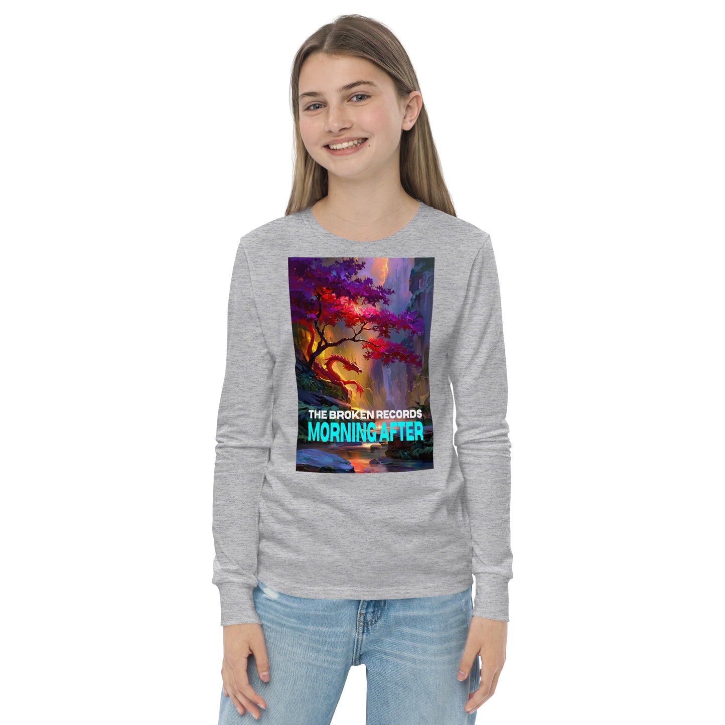 Morning After Red Dragon 1 Youth Long Sleeve Rock Band T-Shirt - Athletic Heather 