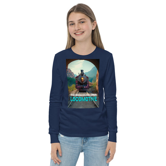 Locomotive Youth Long Sleeve Rock Band T-Shirt - Navy