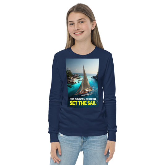 Set the Sail Youth Long Sleeve Rock Band T-Shirt - Navy