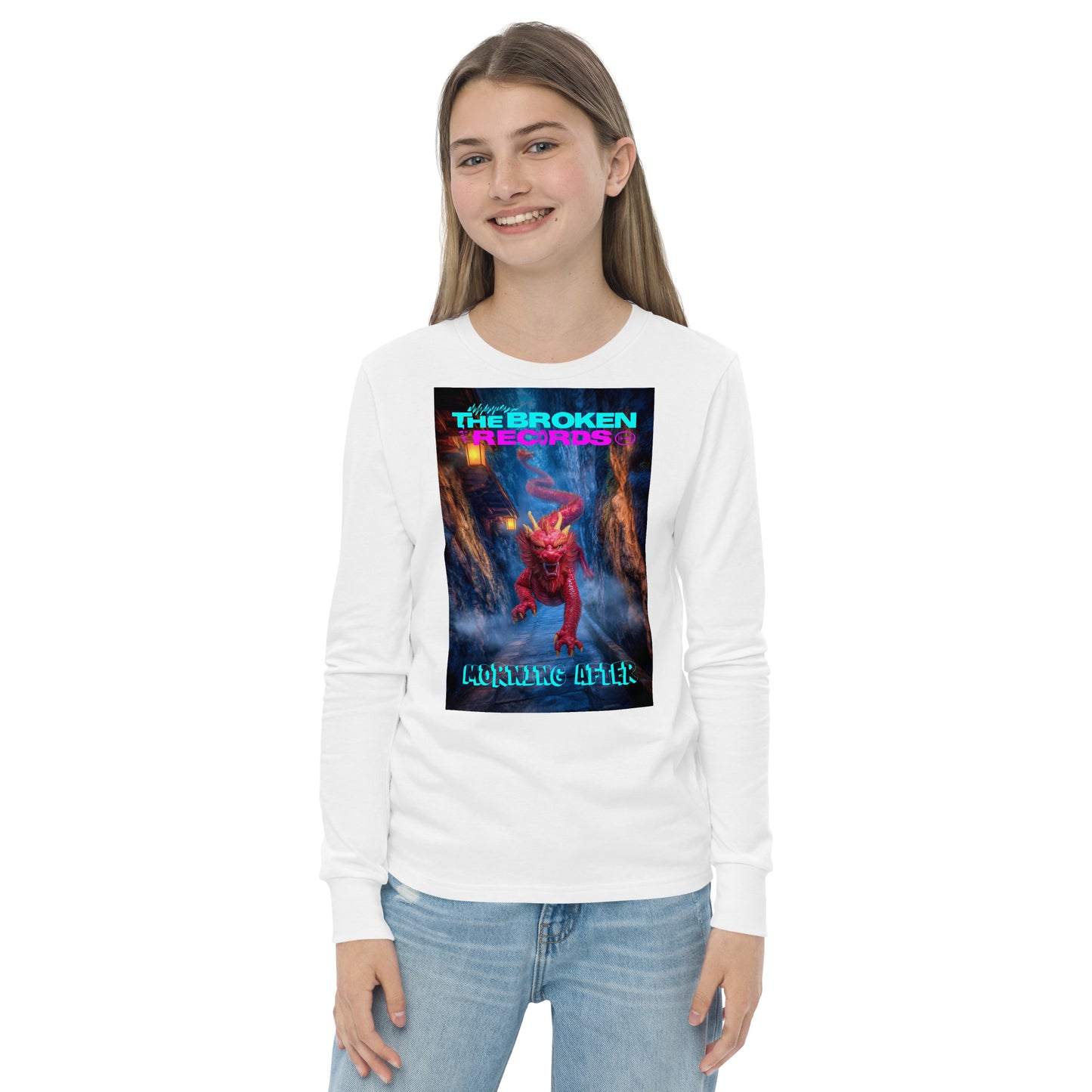 Morning After Red Dragon 3 Youth Long Sleeve Rock Band T-Shirts- White