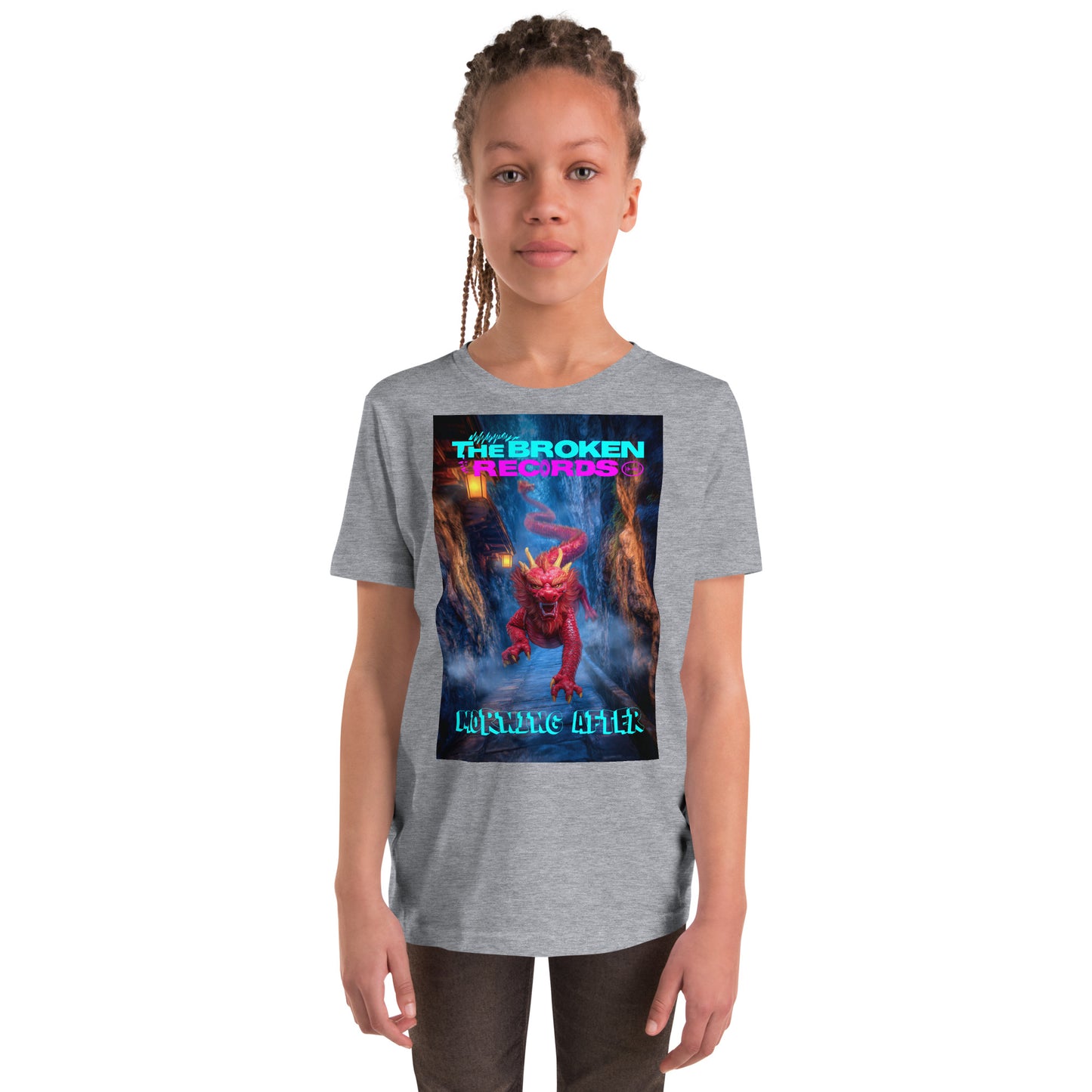 Morning After Red Dragon 3 Youth Rock Band Short Sleeve T-Shirt - Athletic Heather