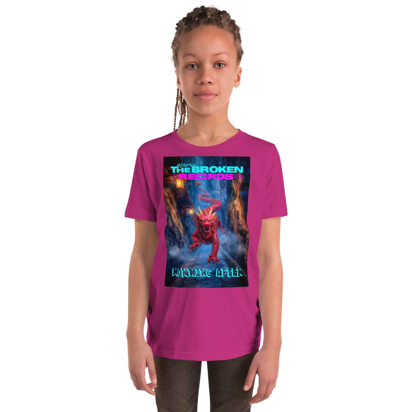 Morning After Red Dragon 3 Youth Rock Band Short Sleeve T-Shirt - Berry