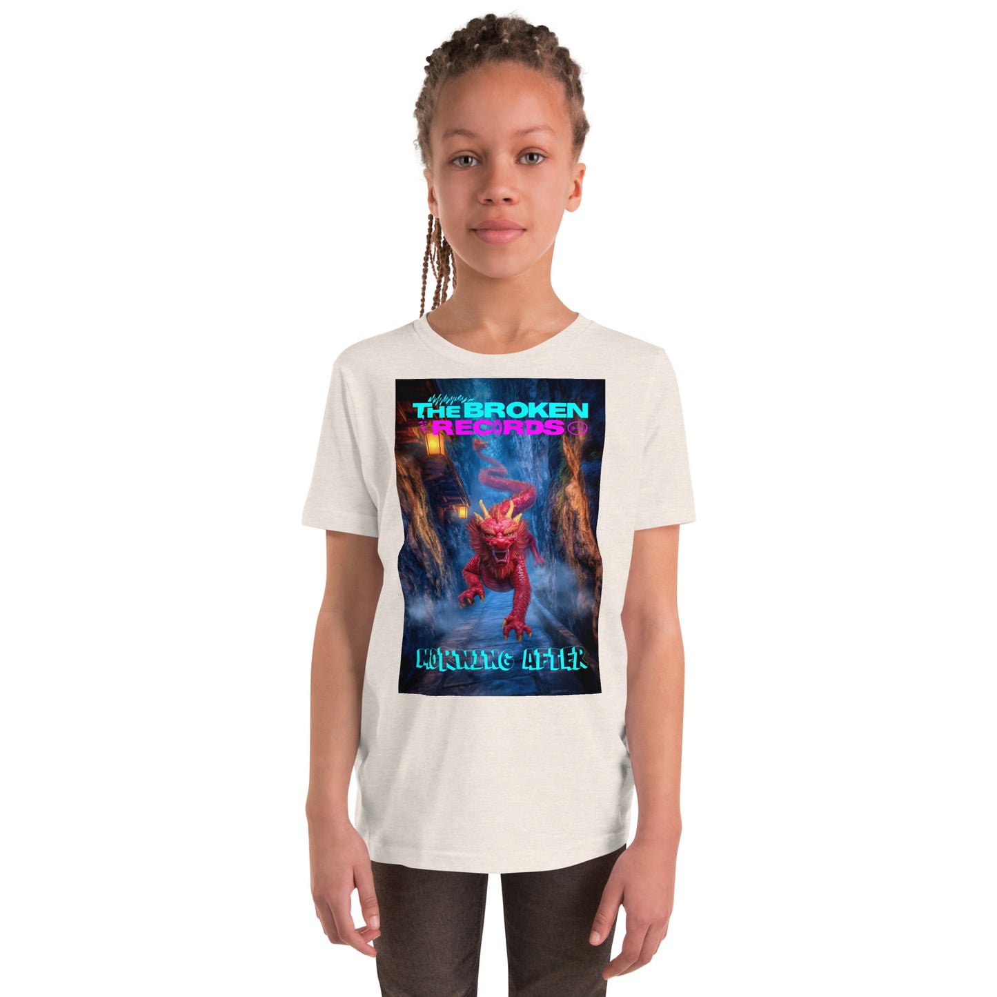 Morning After Red Dragon 3 Youth Rock Band Short Sleeve T-Shirt - Heather Dust