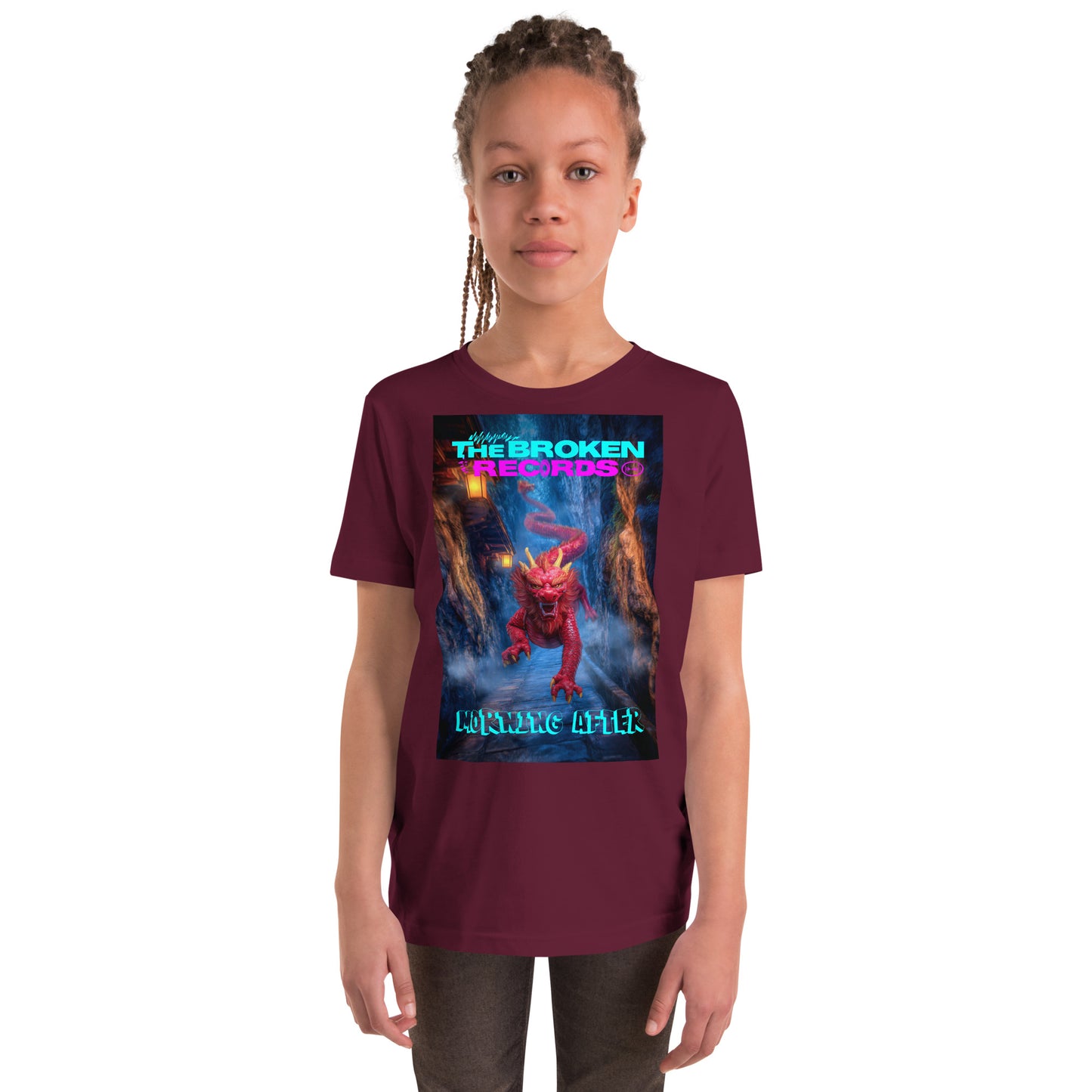 Morning After Red Dragon 3 Youth Rock Band Short Sleeve T-Shirt - Maroon