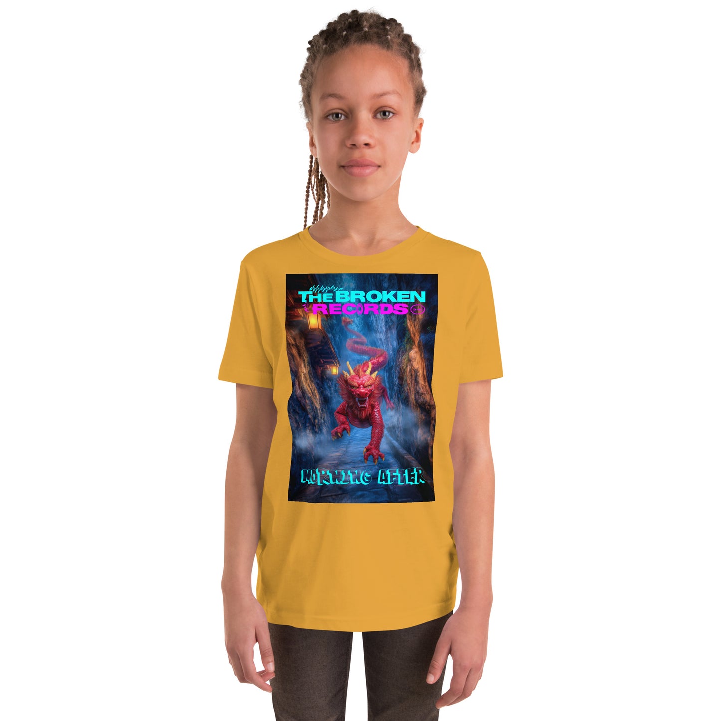 Morning After Red Dragon 3 Youth Rock Band Short Sleeve T-Shirt - Mustard