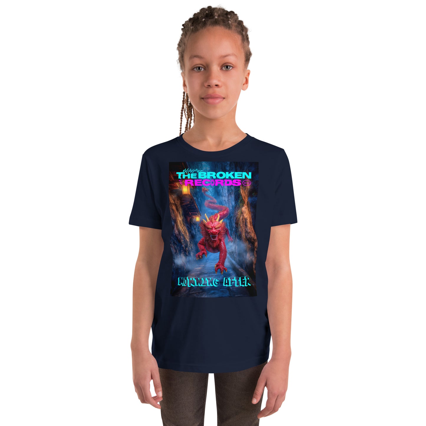 Morning After Red Dragon 3 Youth Rock Band Short Sleeve T-Shirt - Navy