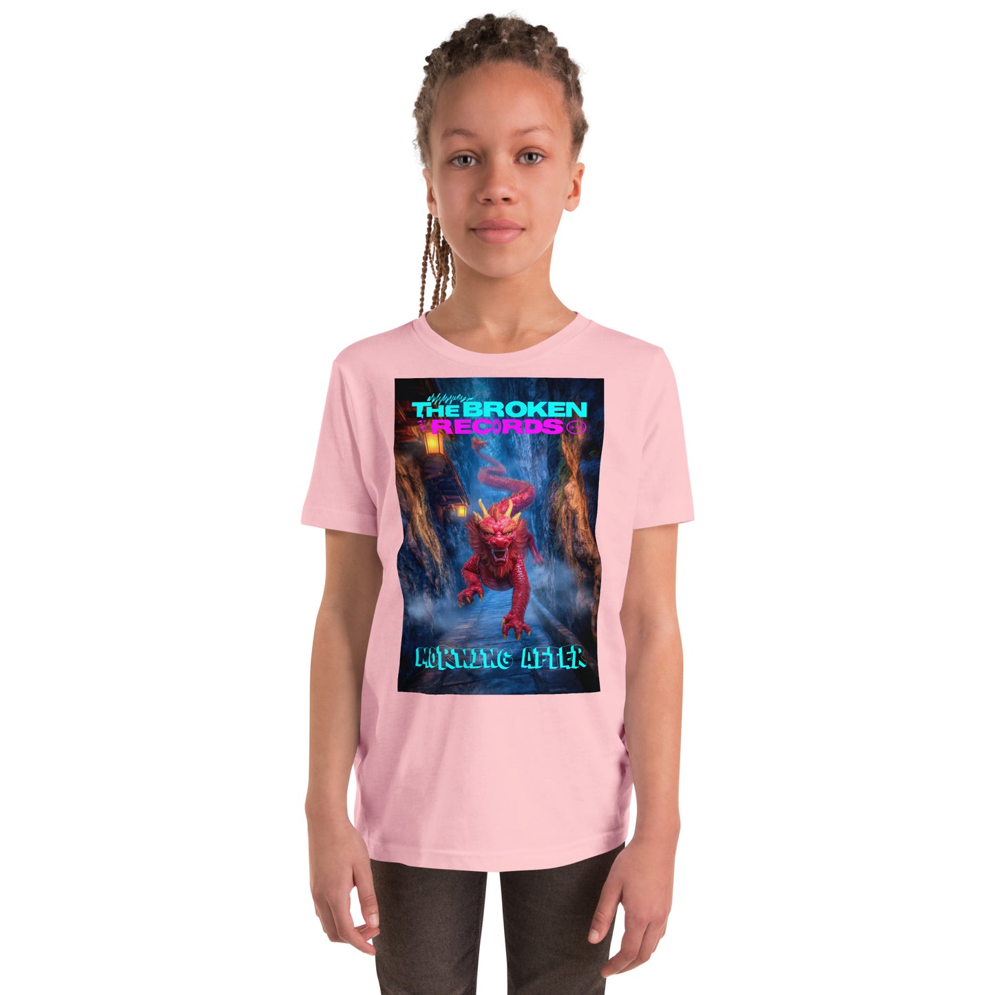 Morning After Red Dragon 3 Youth Rock Band Short Sleeve T-Shirt - Pink